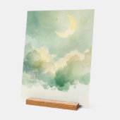 Personalized Acrylic Nursery Sign | Moon & Stars (Angle)