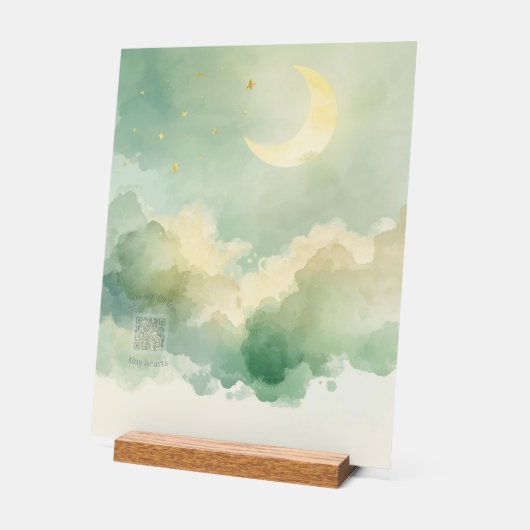 Personalized Acrylic Nursery Sign | Moon & Stars (Angle)