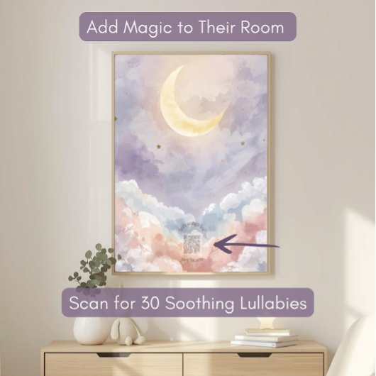 Personalized Acrylic Nursery Sign | Pastel Moon