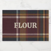 Personalized Adhesive Jar Label - Brown and Plum Voedselcontainer Etiket (Enkel label)