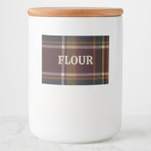Personalized Adhesive Jar Label - Brown and Plum Voedselcontainer Etiket (Voorkant)