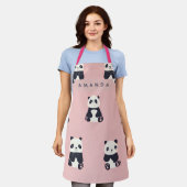 Personalized Adorable Panda Pattern Schort (Gedragen)
