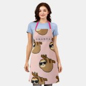 Personalized Adorable Sloth with Glasses Pattern Schort (Gedragen)