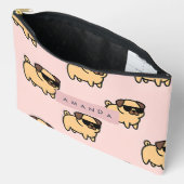 Personalized Adorable Sunglasses Pug Pattern Etui (Open)