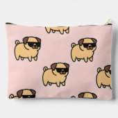 Personalized Adorable Sunglasses Pug Pattern Etui (Achterkant)