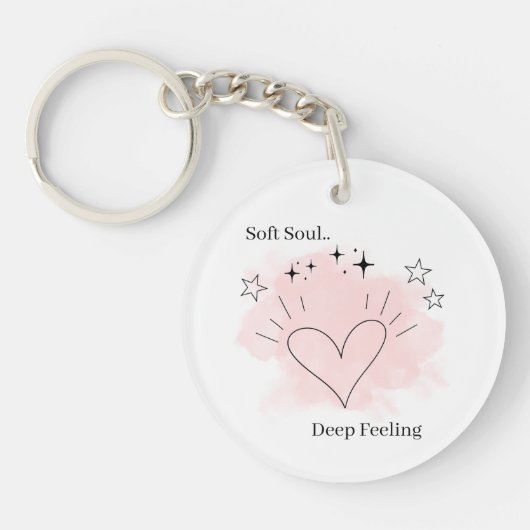 Personalized Aesthetic Watercolor Keychain (Voorkant)