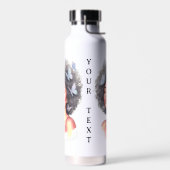 Personalized Afro Beauty Portrait Water Bottle Waterfles (Links)