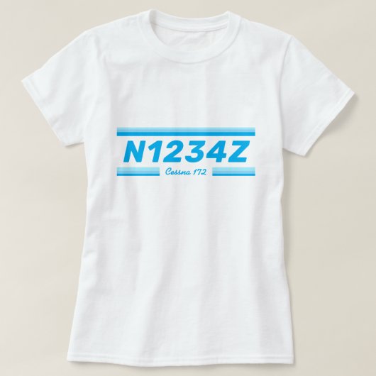 Personalized Aircraft Number  T-Shirt (Design devant)