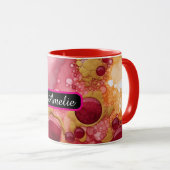 Personalized Alcohol Ink Style Mug with Name, gift Mok (Voorkant rechts)