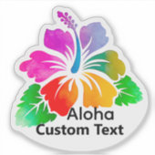 Personalized Aloha Hibiscus TropicalFlower Sticker (Devant)