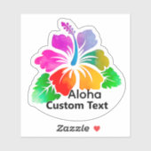 Personalized Aloha Hibiscus TropicalFlower Sticker (Feuille)