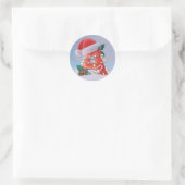Personalized Alphabet 'A' Christmas Ronde Sticker (Tas)