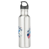 Personalized American Figure Skating Water Bottle Waterfles (Achterkant)