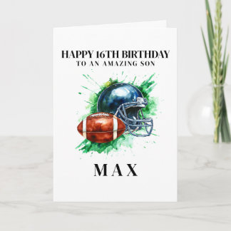Personalized American Football Birthday Card Bedankkaart