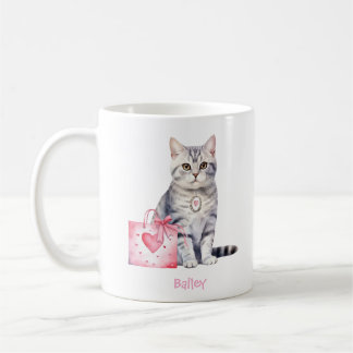 Personalized American Shorthair Cat Valentine's  Koffiemok