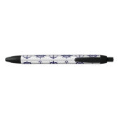 Personalized Anchor Boat Wheel Nautical Ink Zwarte Inkt Pen (Achterkant)