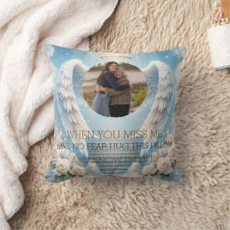 Personalized Angel Memorial Pillow with Photo Kussen