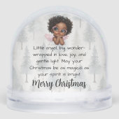 Personalized Angel Snow Globe Christmas Keepsake (Arrière)