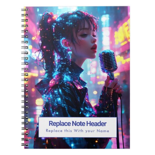 Personalized Anime Themed Notebook Notitieboek (Voorkant)