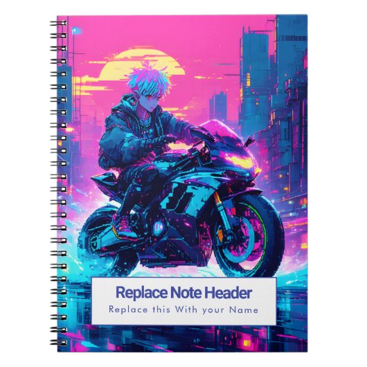Personalized Anime Themed Notebook Notitieboek (Voorkant)