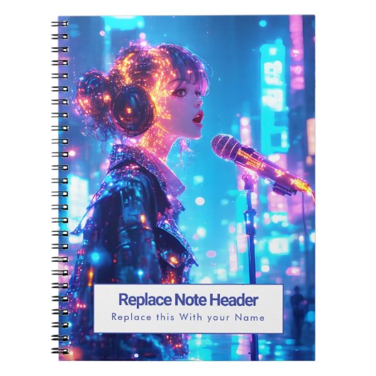 Personalized Anime Themed Notebook Notitieboek (Voorkant)