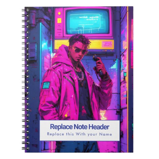 Personalized Anime Themed Notebook Notitieboek (Voorkant)