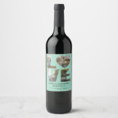 Personalized Anniversary Photo Wine Bottle Label Wijn Etiket (Voorkant)