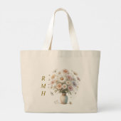 Personalized April Daisy Tote Bag (Achterkant)