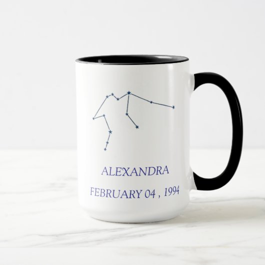 Personalized Aquarius Constellation Mug - Custom S (Droite)