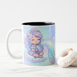 Personalized Aquarius Zodiac Photo Mug Tweekleurige Koffiemok
