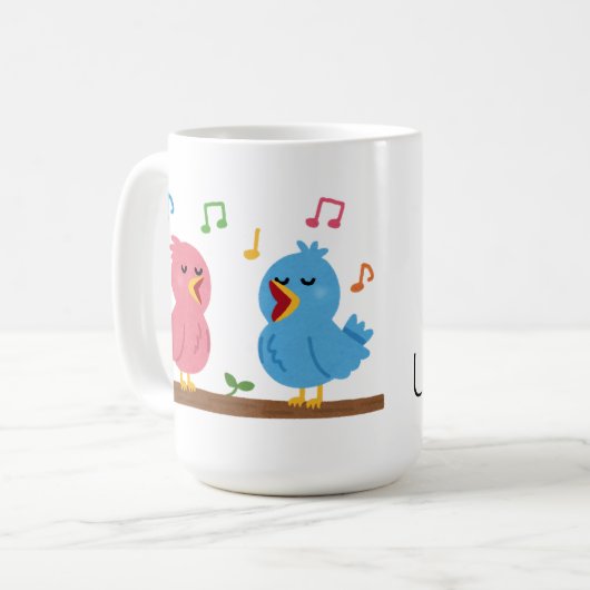 Personalized Armenian Good Morning Mug With Birds (Devant gauche)