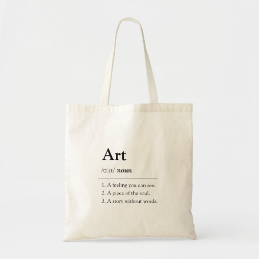 Personalized Art Definition Tote Bag (Devant)