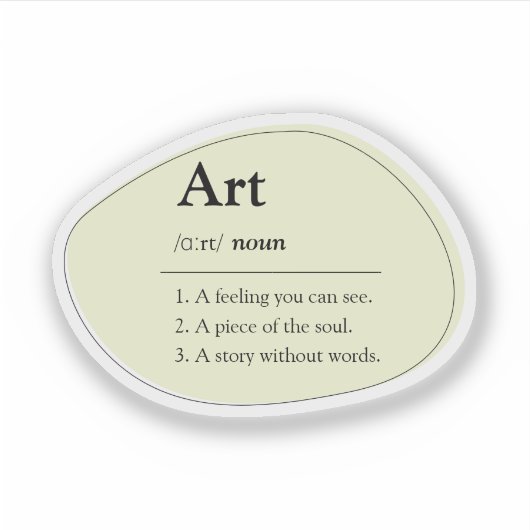 Personalized Art Dictionary Definition Sticker (Devant)