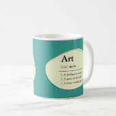 Personalized Art Dictionary Style Coffee Mug (Devant droit)