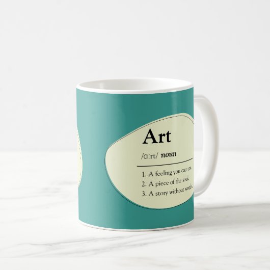 Personalized Art Dictionary Style Coffee Mug (Devant droit)