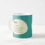 Personalized Art Dictionary Style Coffee Mug (Devant gauche)