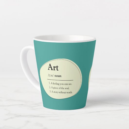 Personalized Art Dictionary Style Coffee Mug (Angle gauche)