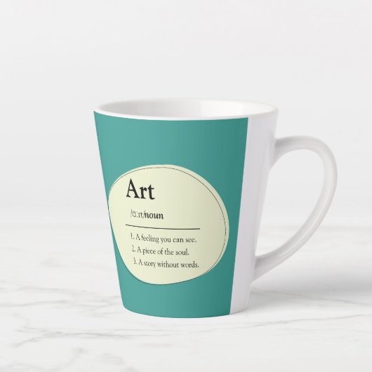Personalized Art Dictionary Style Coffee Mug (Droite)