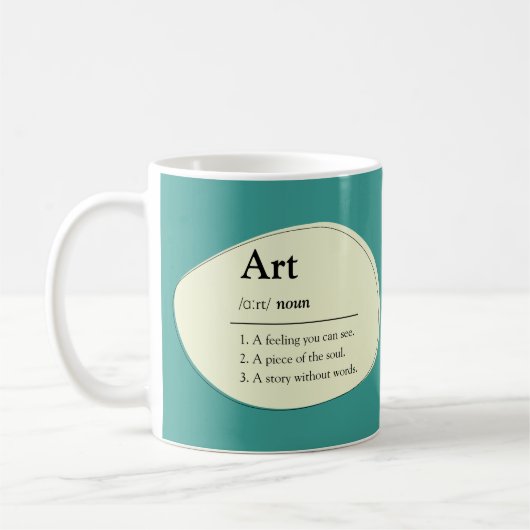 Personalized Art Dictionary Style Coffee Mug Koffiemok (Links)