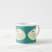 Personalized Art Dictionary Style Espresso Mug (Devant droit)