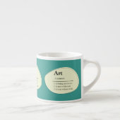Personalized Art Dictionary Style Espresso Mug (Droite)