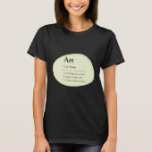 Personalized Art Dictionary Style T-Shirt (Devant)