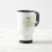 Personalized Art Dictionary Style Travel Mug Reisbeker (Voorkant rechts)