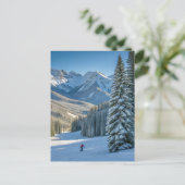 Personalized Aspen Ski Resort Mountain View Briefkaart (Staand voorkant)