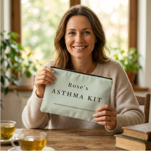 Personalized Asthma Essentials Large Pouch Etui