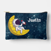 Personalized Astronaut on Moon with Rocket Etui (Voorkant)