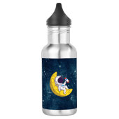 Personalized Astronaut on Moon with Rocket Waterfles (Links)
