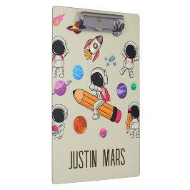 Personalized Astronauts and Planets Back to School Klembord