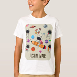 Personalized Astronauts and Planets Back to School T-shirt