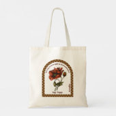 Personalized August Birth Month Flower Tote Bag (Dos)